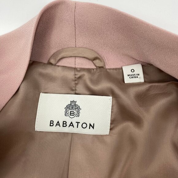 Babaton Pink Cropped Padded Shoulder Blazer | Women’s Size 0 - Picture 5 of 7